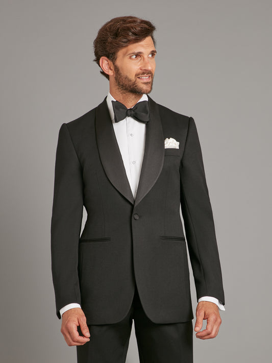 Heavyweight Dinner Suit - Shawl Collar - Black