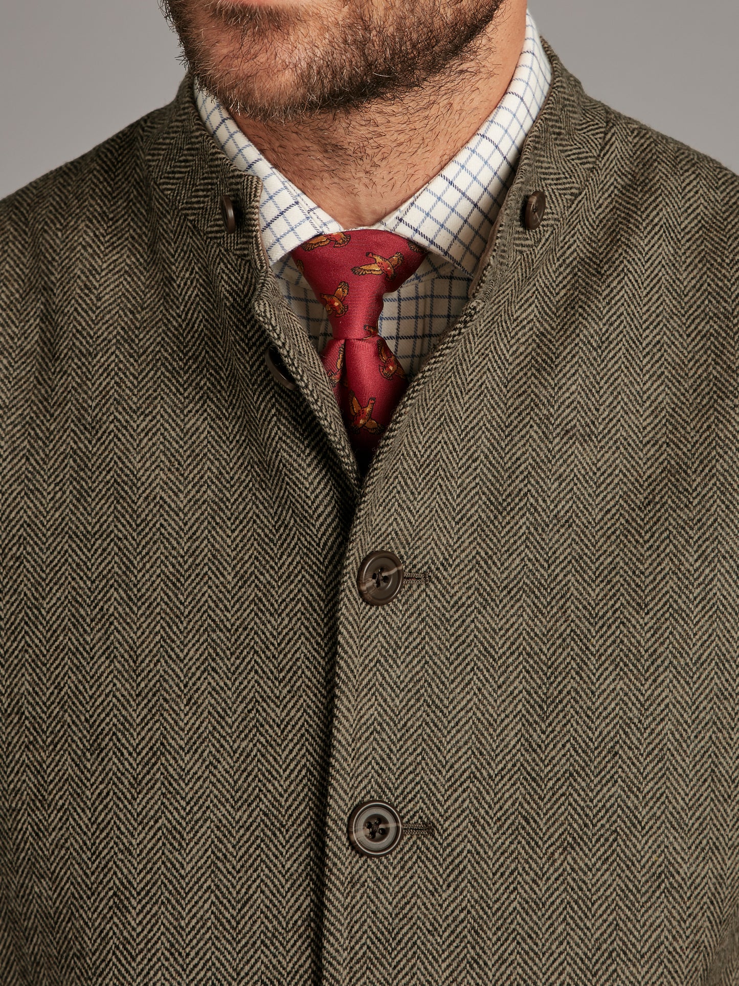 Storm Collar Gilet - Deveron Tweed