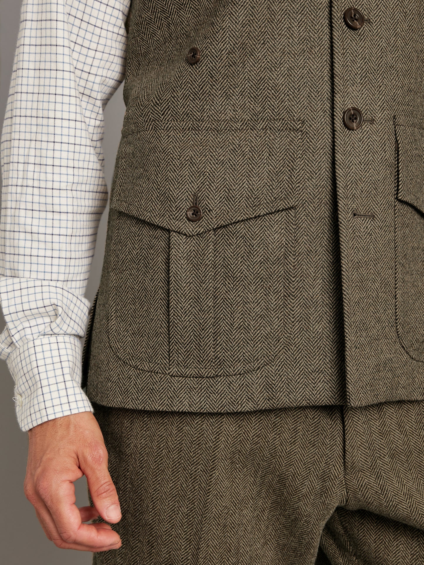 Storm Collar Gilet - Deveron Tweed