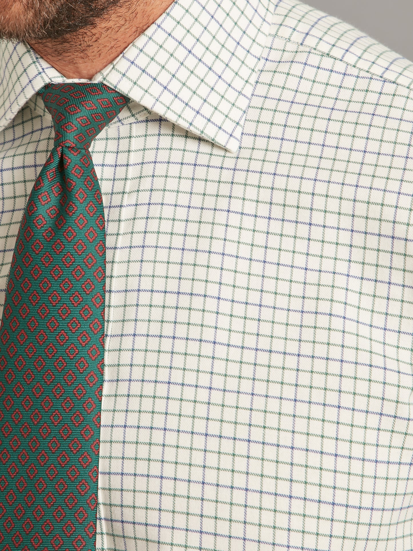 Tattersall Check Shirt - Green/Navy