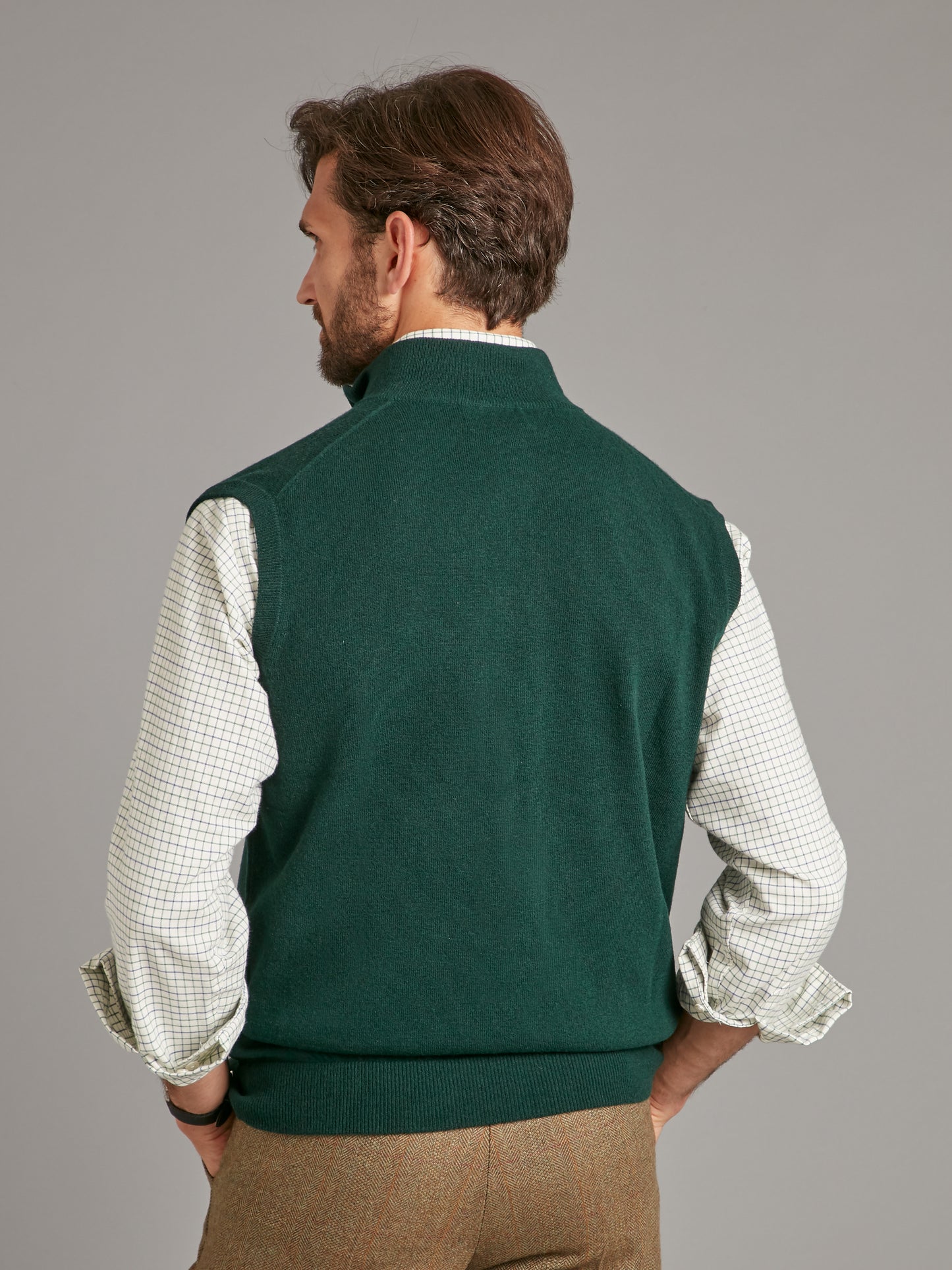 Portling Gilet - Tartan Green