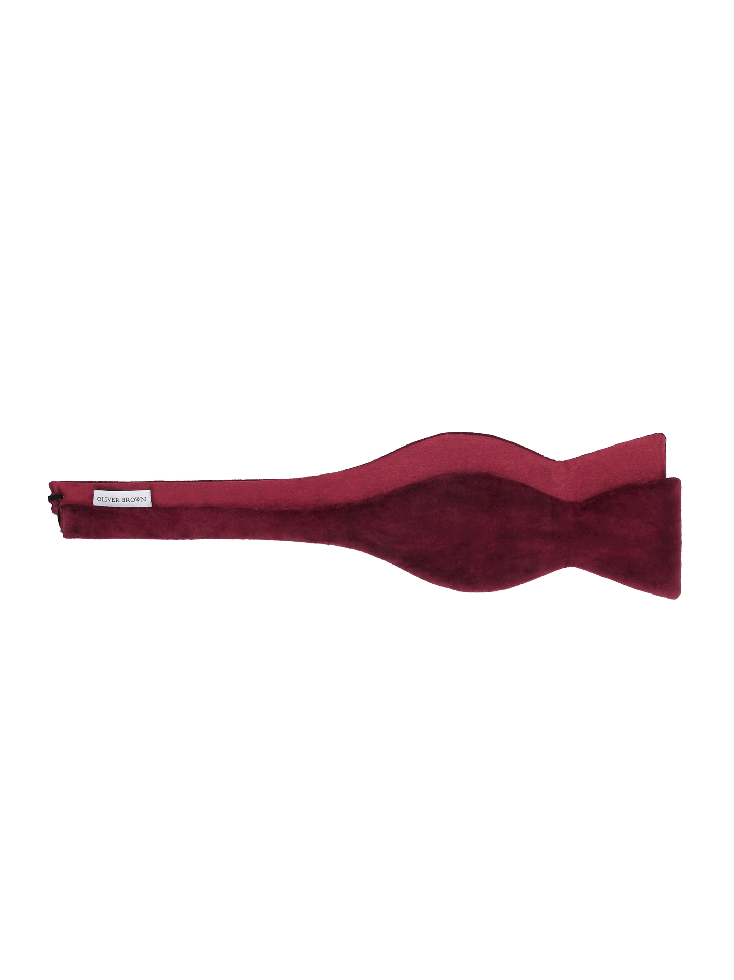 Velvet Bow Tie, Self Tie - Burgundy