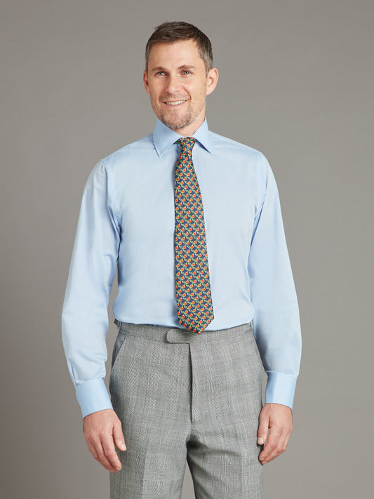 Berwick Shirt Classic Collar, Poplin - Mid Blue