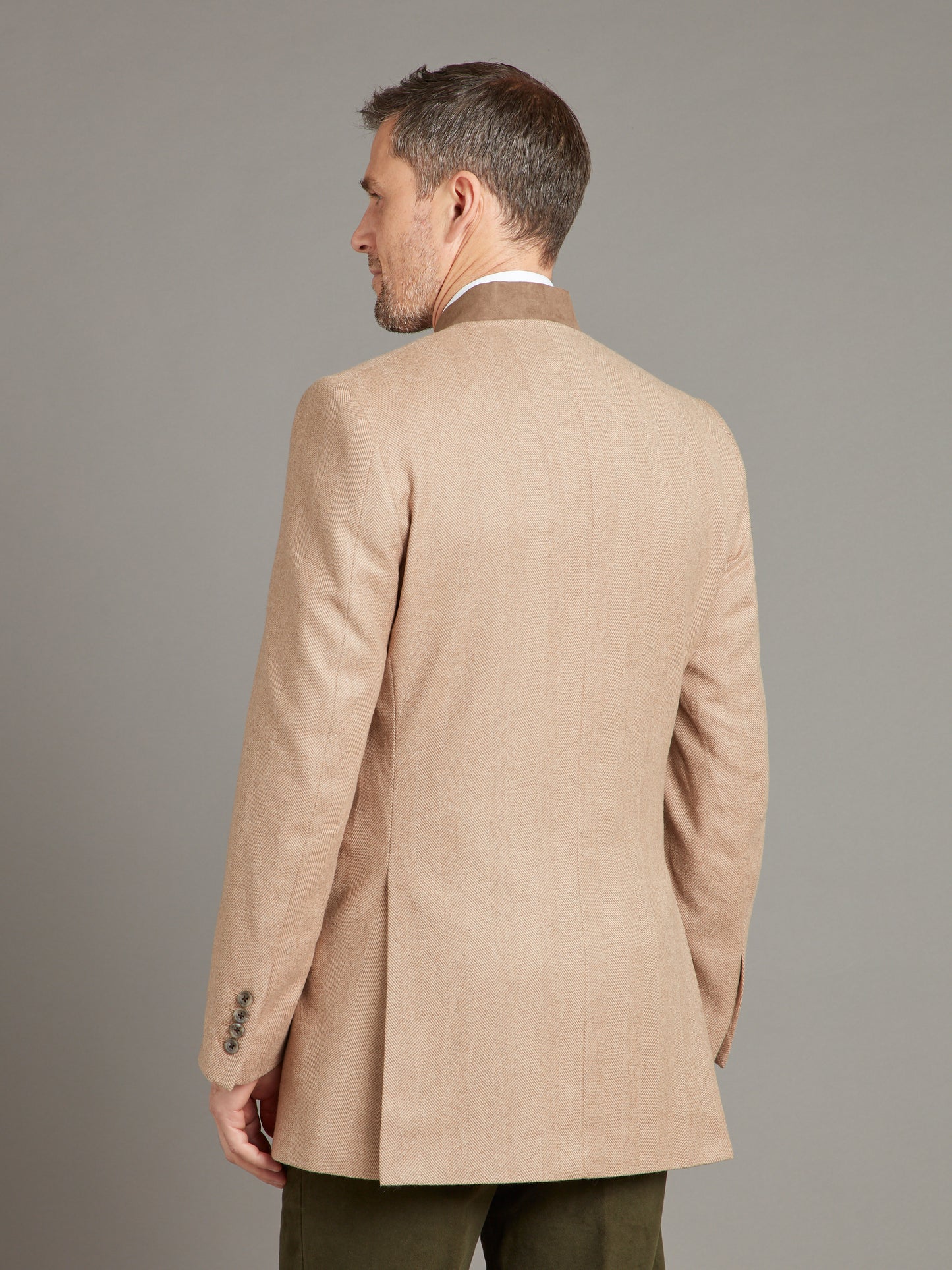 Austrian Jacket - Tan/Beige Herringbone