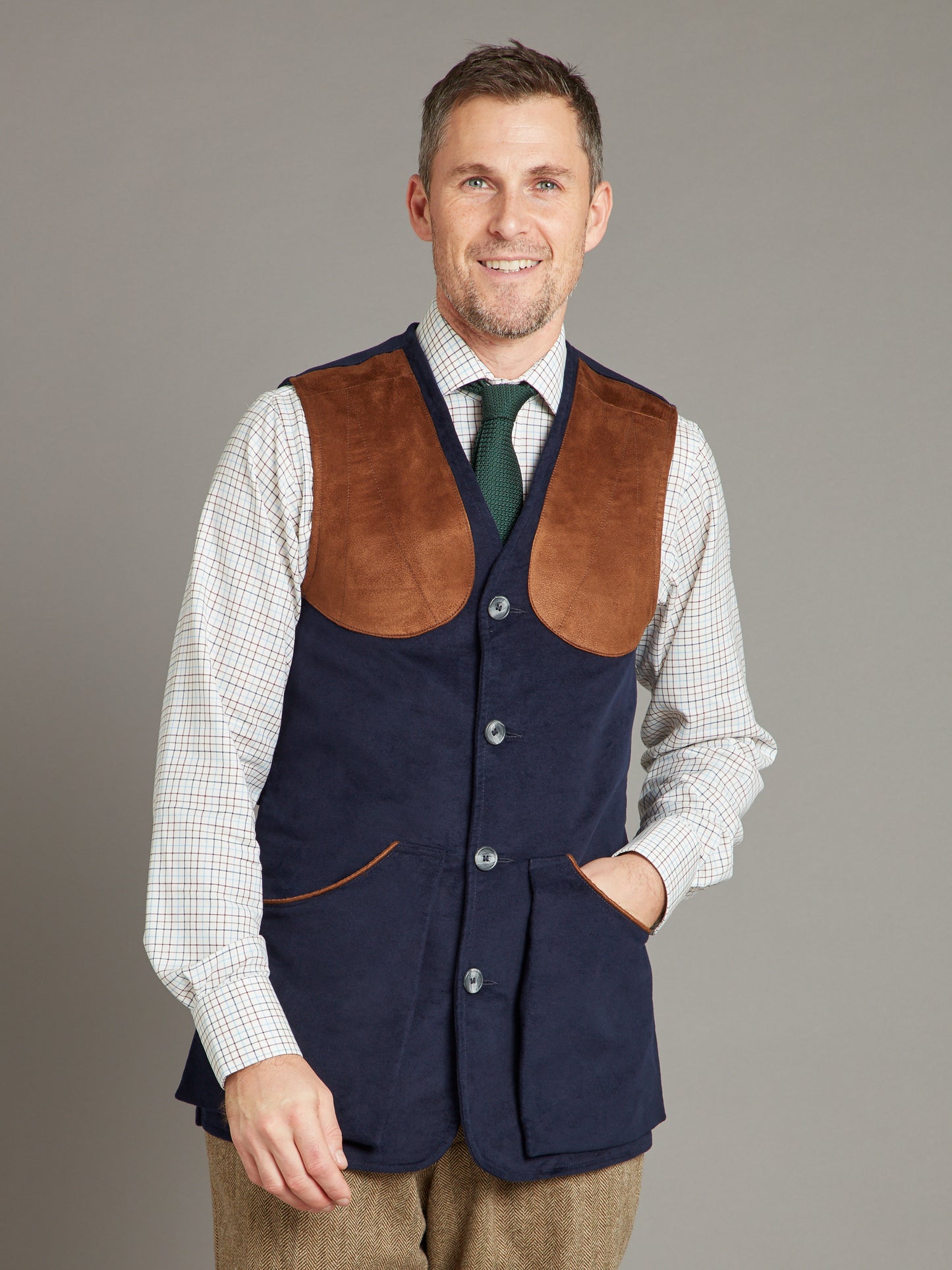 Shooting Vest - Moleskin Navy