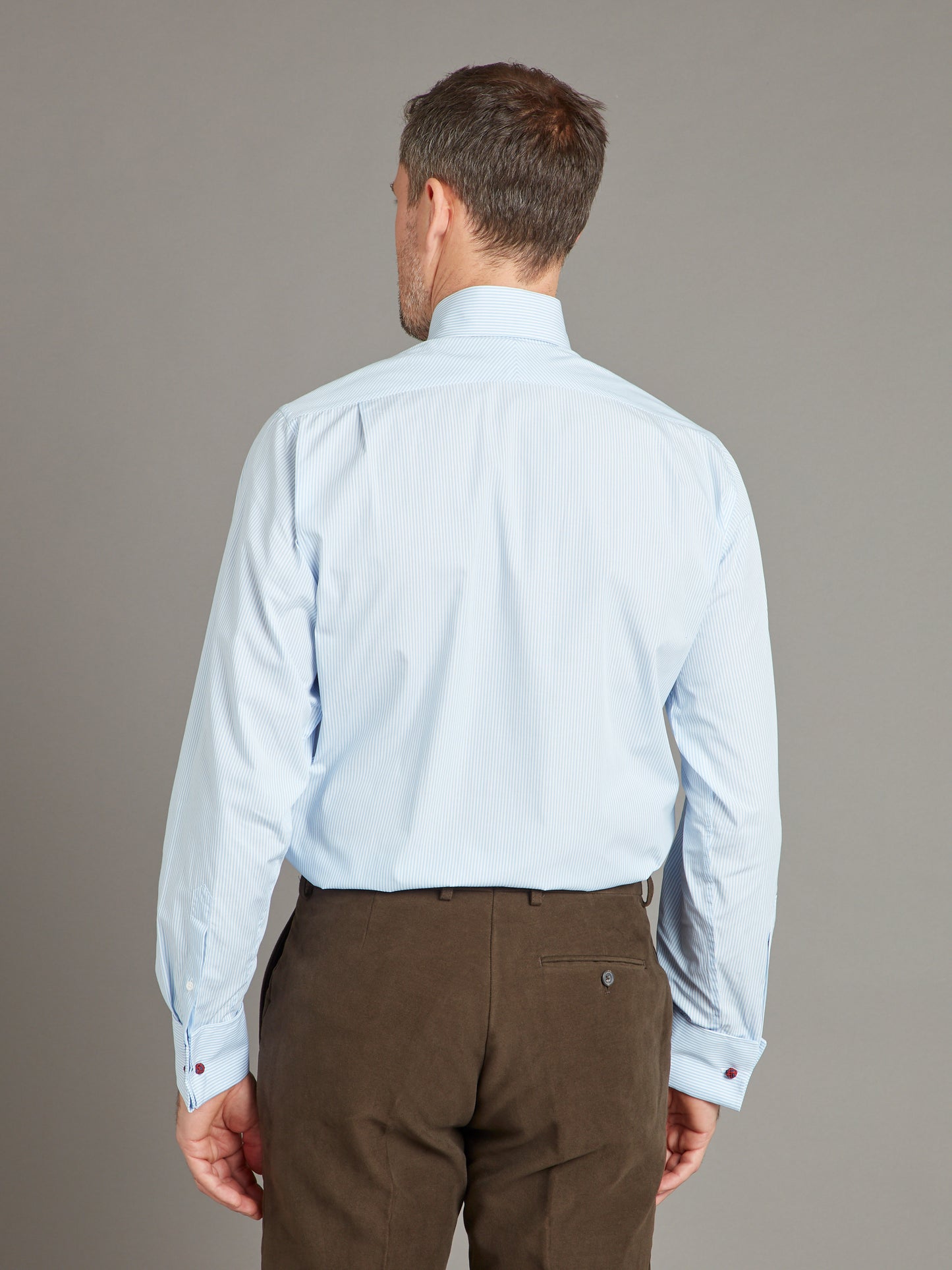 Berwick Shirt Classic Collar - Fine Stripe Sky Blue