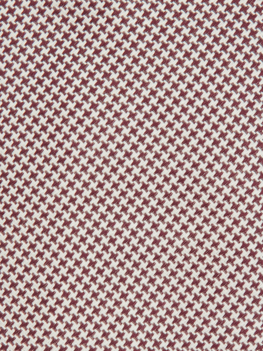 Houndstooth Tie - Burgundy