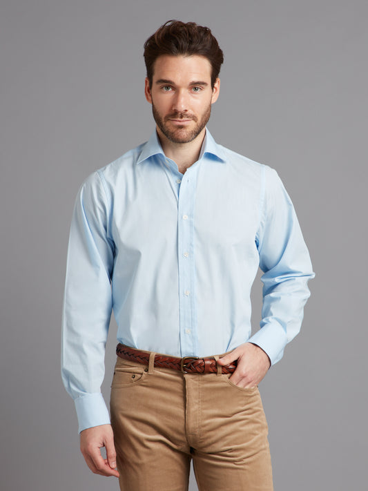 Berwick Shirt Classic Collar, Poplin - Sky Blue