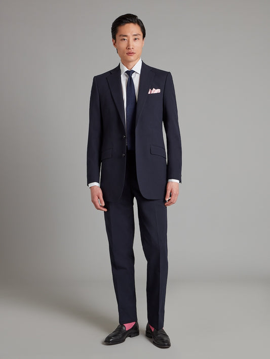 Eaton Suit Seersucker - Navy