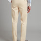 Flat Front Trousers Cotton Twill - Cream