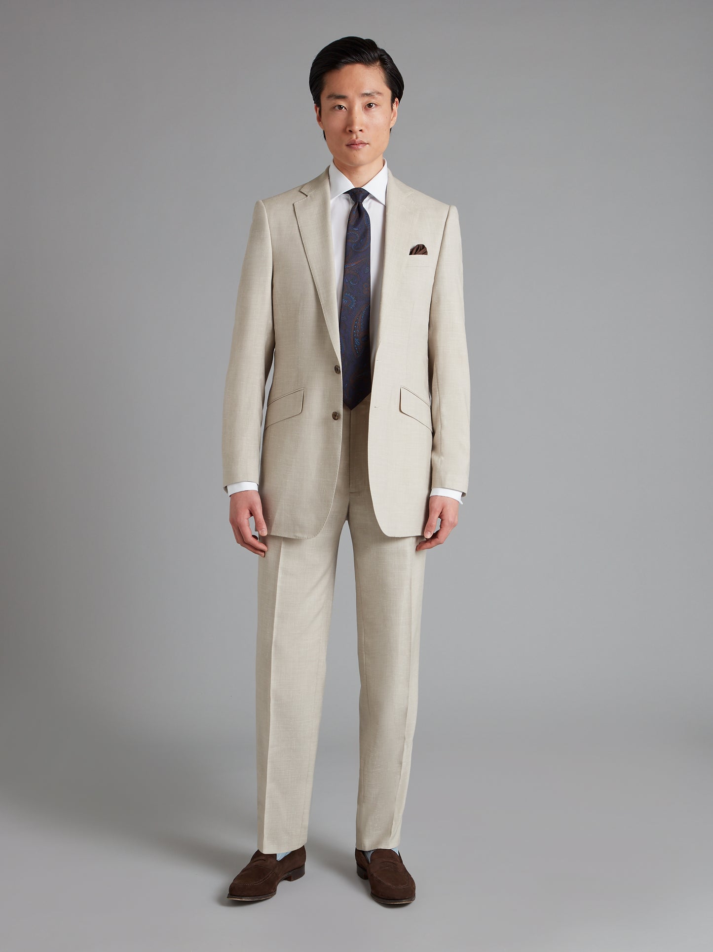 Eaton Suit - Dormeuil Natural Wool/Silk/Linen