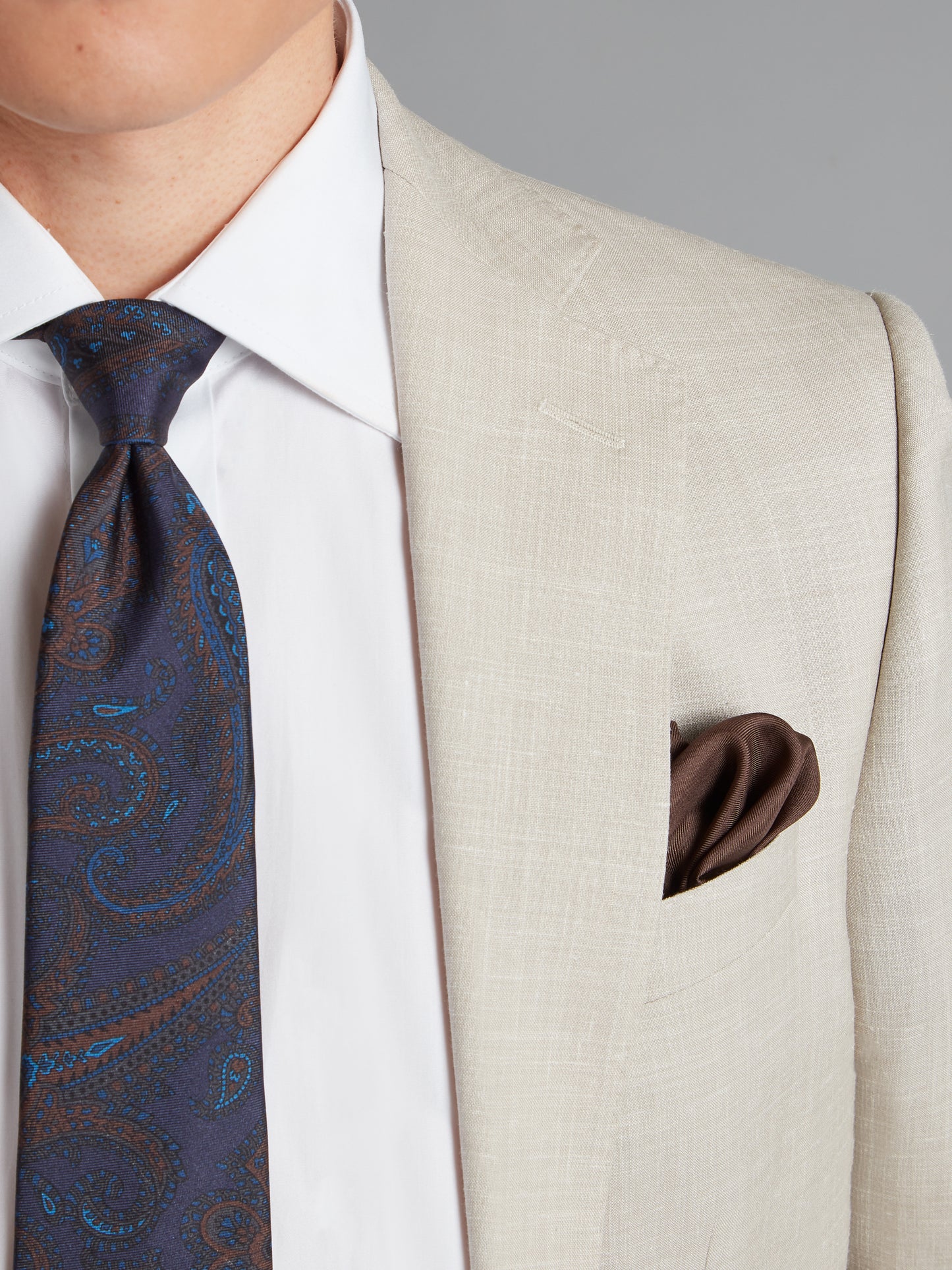 Eaton Suit - Dormeuil Natural Wool/Silk/Linen