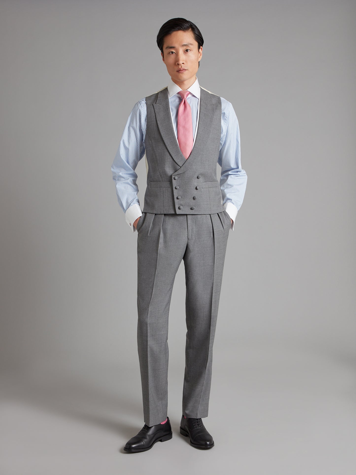 Highgrove Double Breasted Waistcoat - Grey