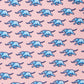 Pure Silk Elephant Tie - Pink/Blue