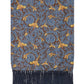 Flying Pheasant Scarf - Wool / Silk Blend - Brown