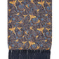 Flying Pheasant Scarf - Wool / Silk Blend - Navy