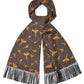 Flying Pheasant Scarf - Wool / Silk Blend - Green