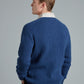 Lambswool Rib Stitch Crew Neck - Ink Blue