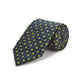 Pure Silk Geometric Tie - Navy/Green