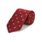 Pure Silk Myosotis Tie - Burgundy/Pale Yellow