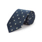 Pure Silk Myosotis Tie - Navy/White