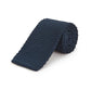 Pure Silk Knitted Tie - Navy