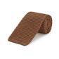 Pure Silk Knitted Tie - Brown