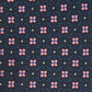 Pure Silk Geometric Tie - Navy/Pink