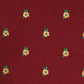 Pure Silk Myosotis Tie - Burgundy/Pale Yellow