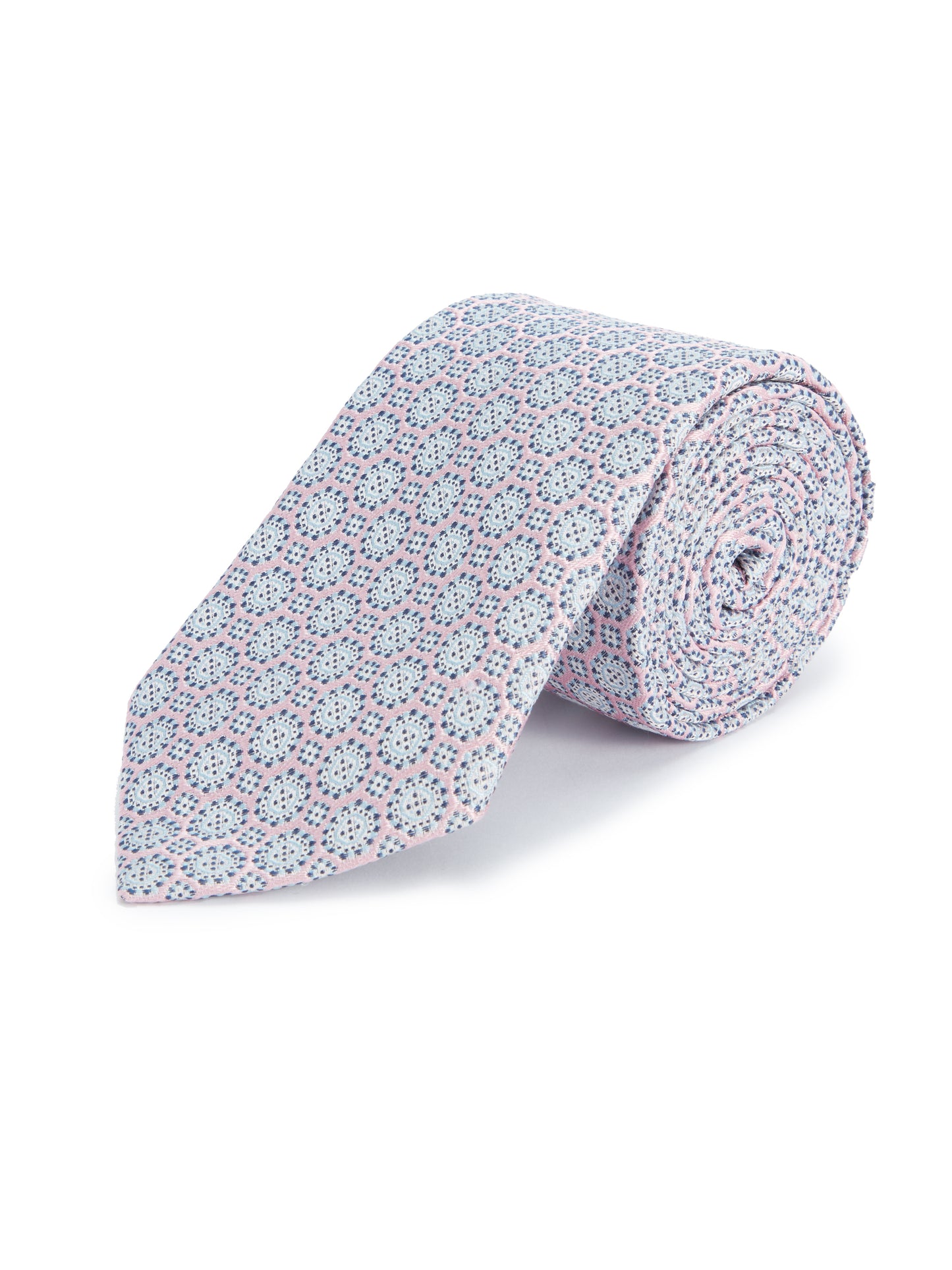 Italian Silk Medallion Tie - Beige