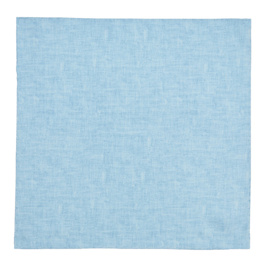 Plain Silk Handkerchief - Blue