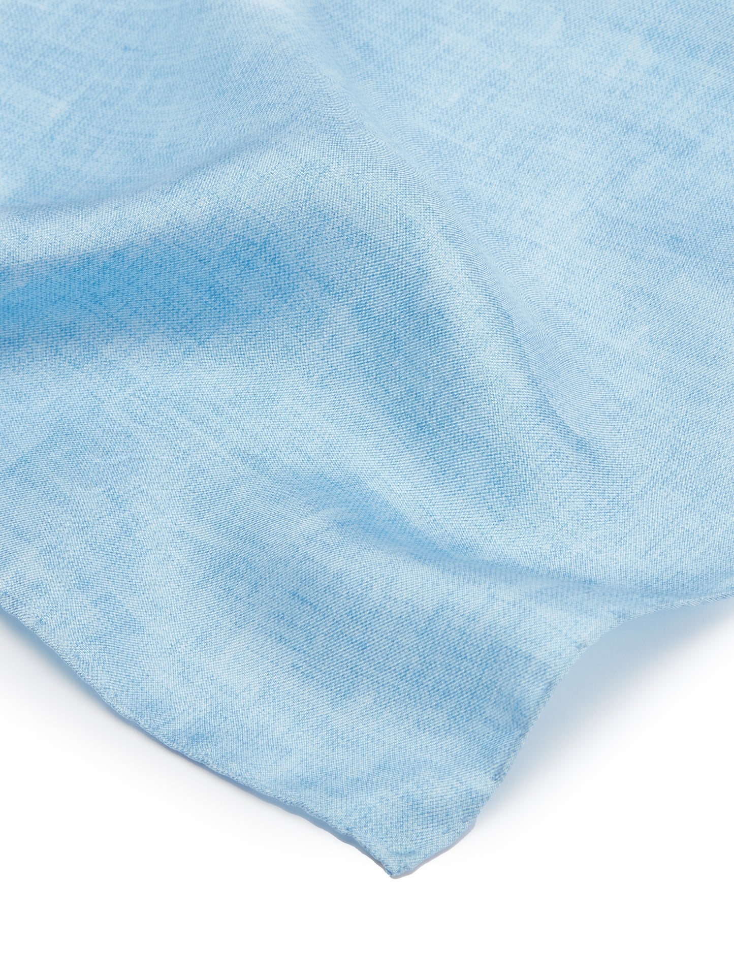 Plain Silk Handkerchief - Blue