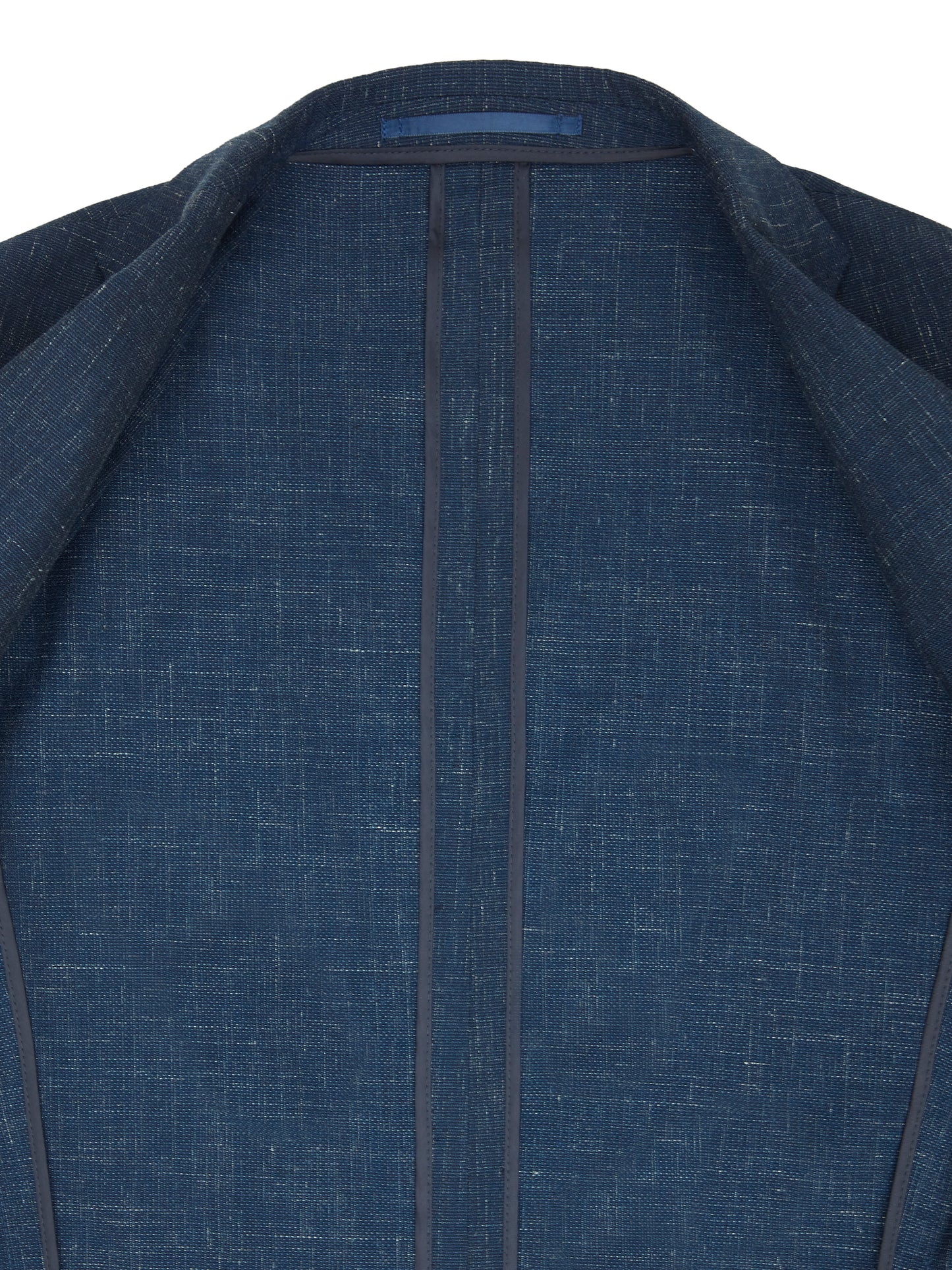 Unstructured Jacket Wool Linen Blend - Blue