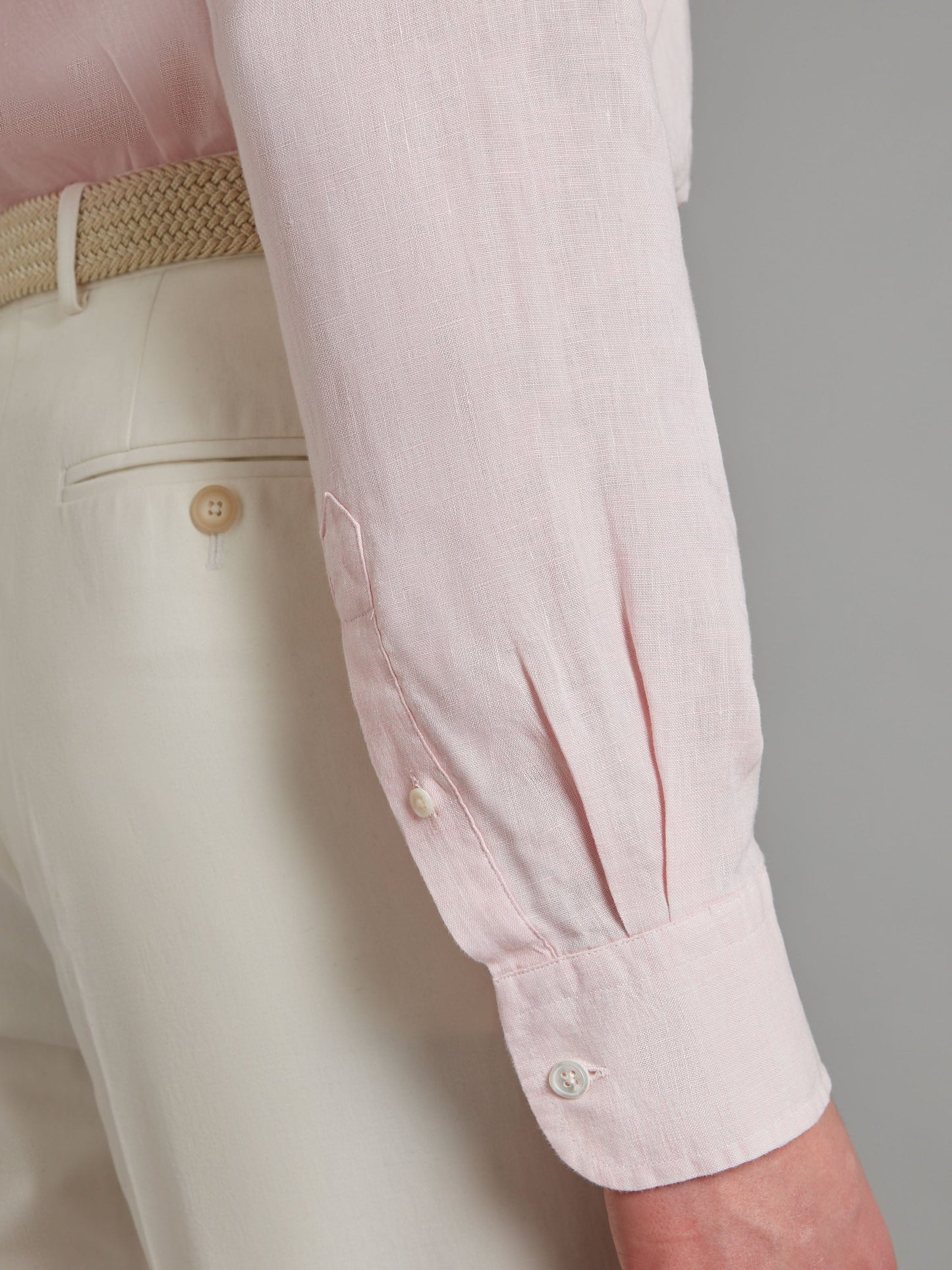 Amalfi Shirt Linen - Pale Pink