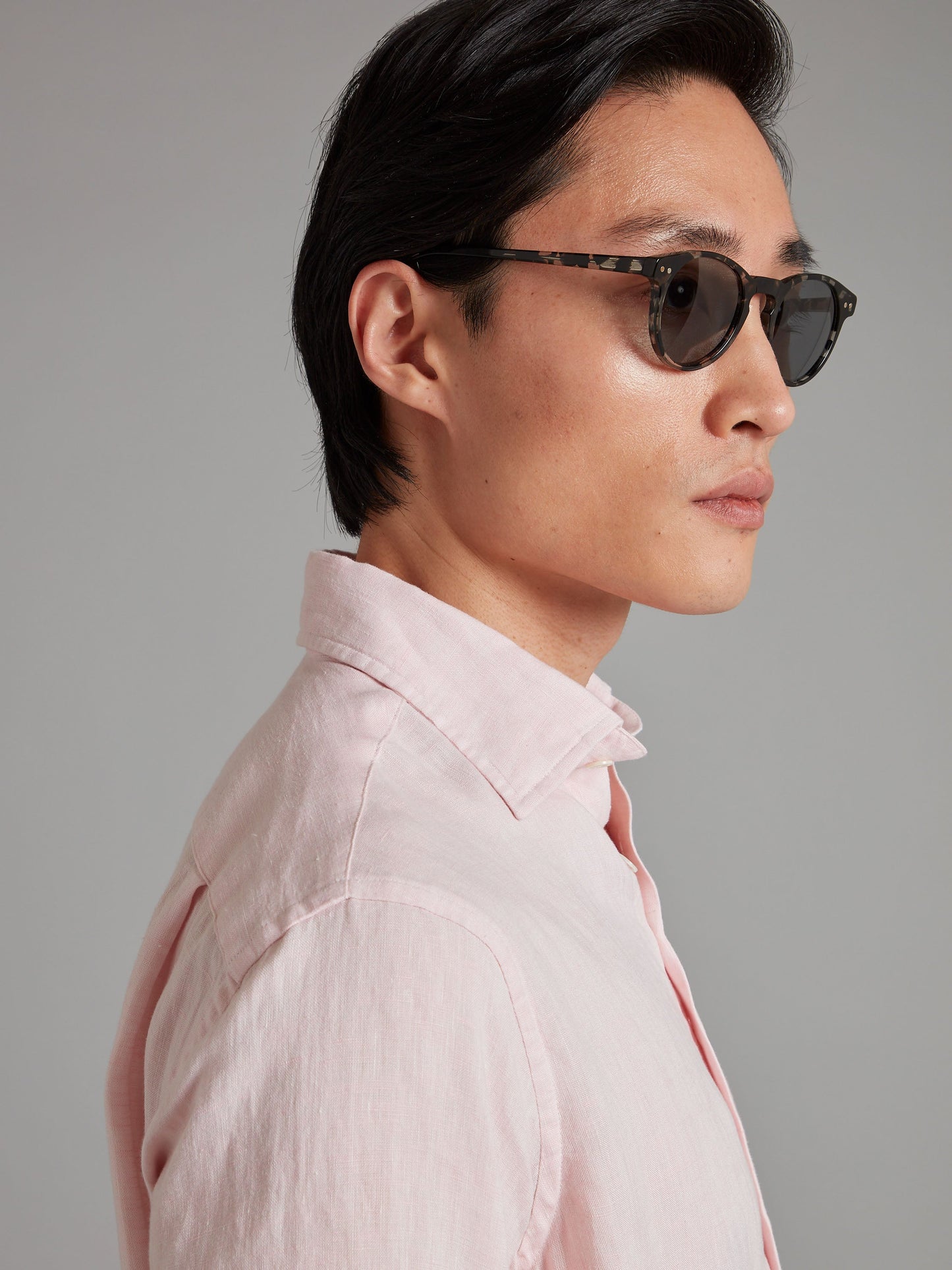 Amalfi Shirt Linen - Pale Pink