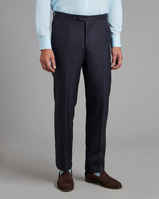 Astell Suit Trousers - Midnight Navy Herringbone