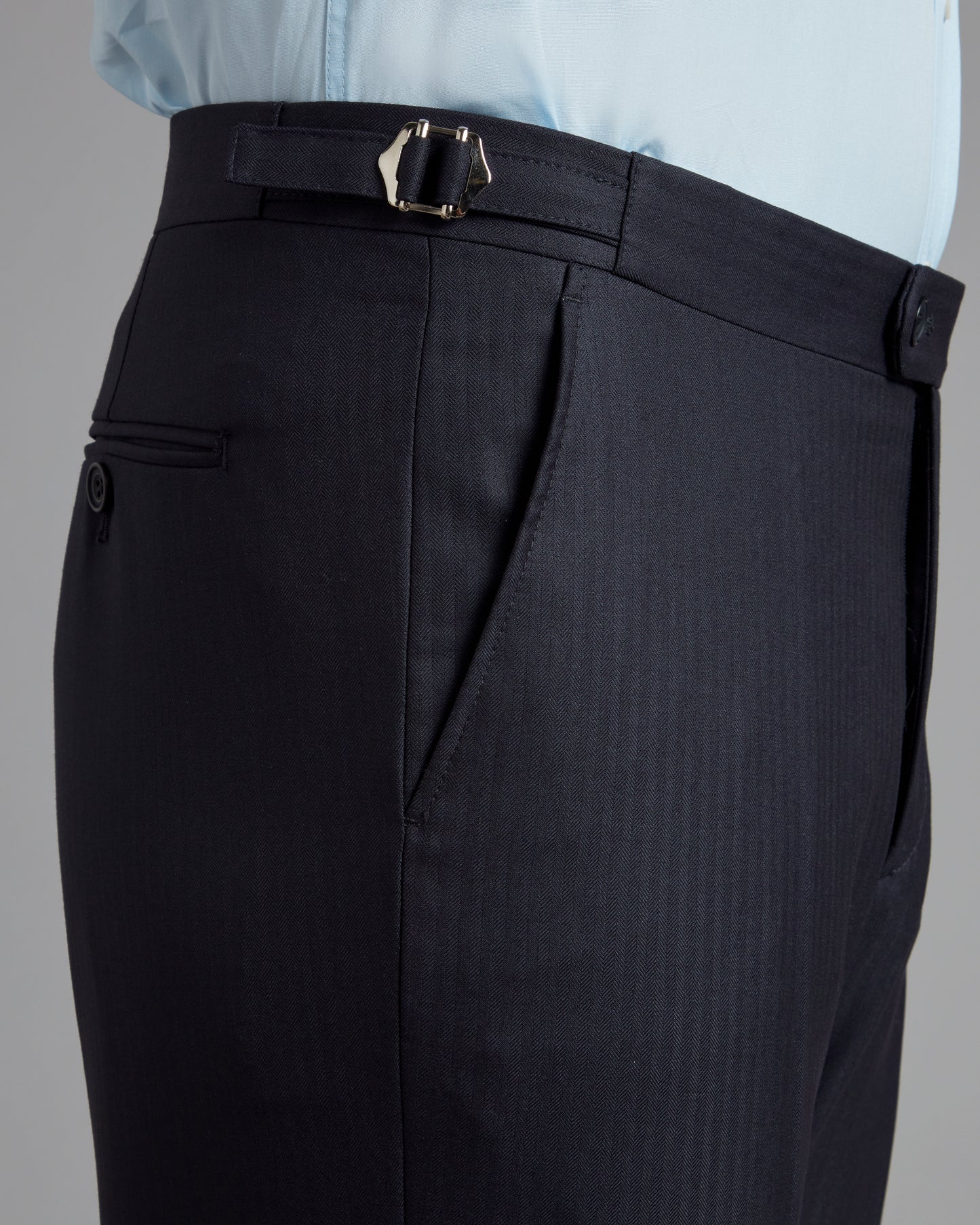 Astell Suit Trousers - Midnight Navy Herringbone