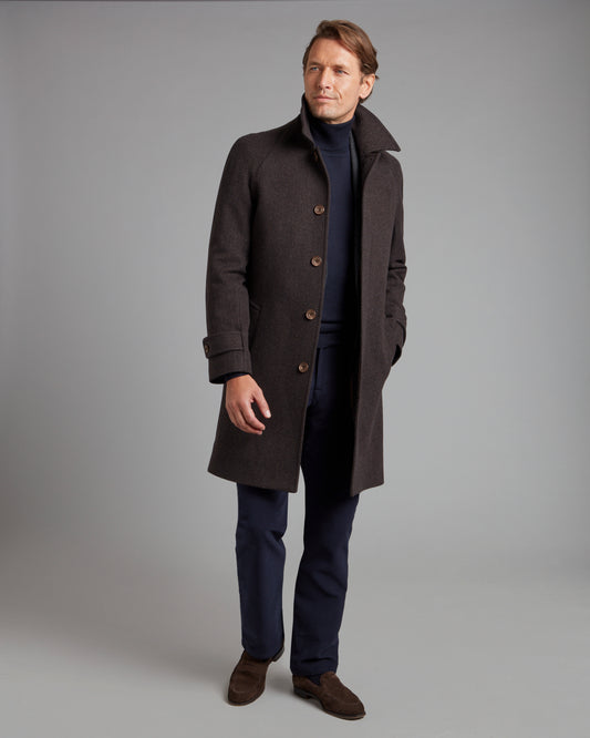 Balmacaan Overcoat Drago Skyfall - Brown