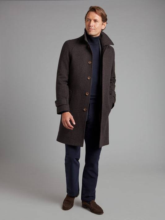 Balmacaan Overcoat Drago Skyfall - Brown