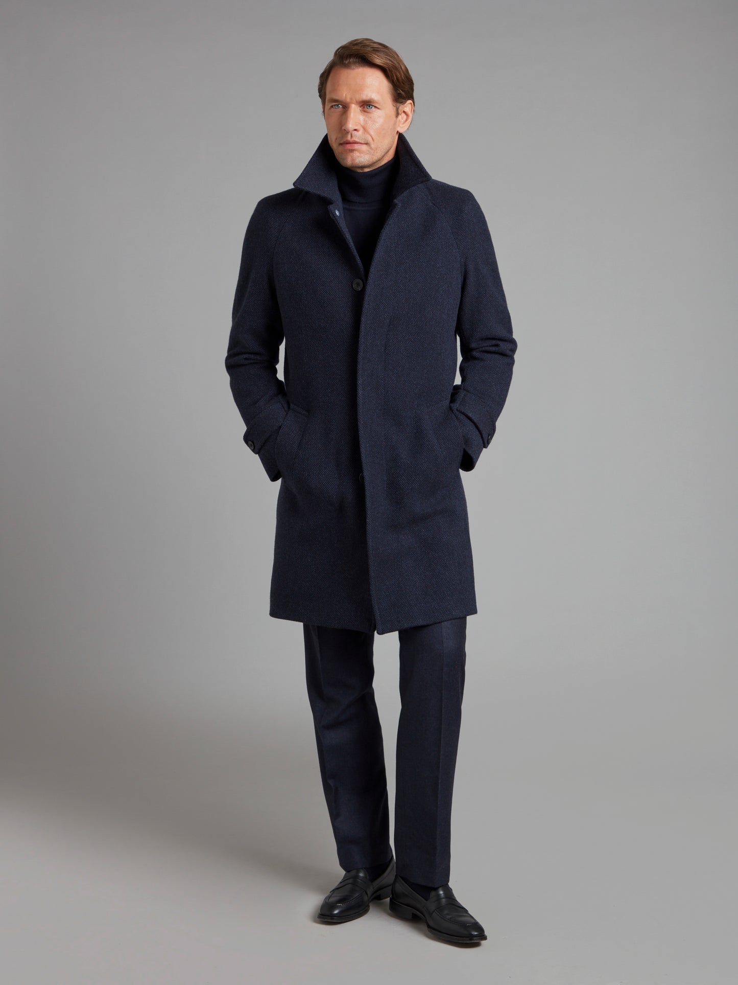 Balmacaan Overcoat Drago Skyfall - Navy