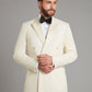 Beaufort Tuxedo Jacket - White Barathea