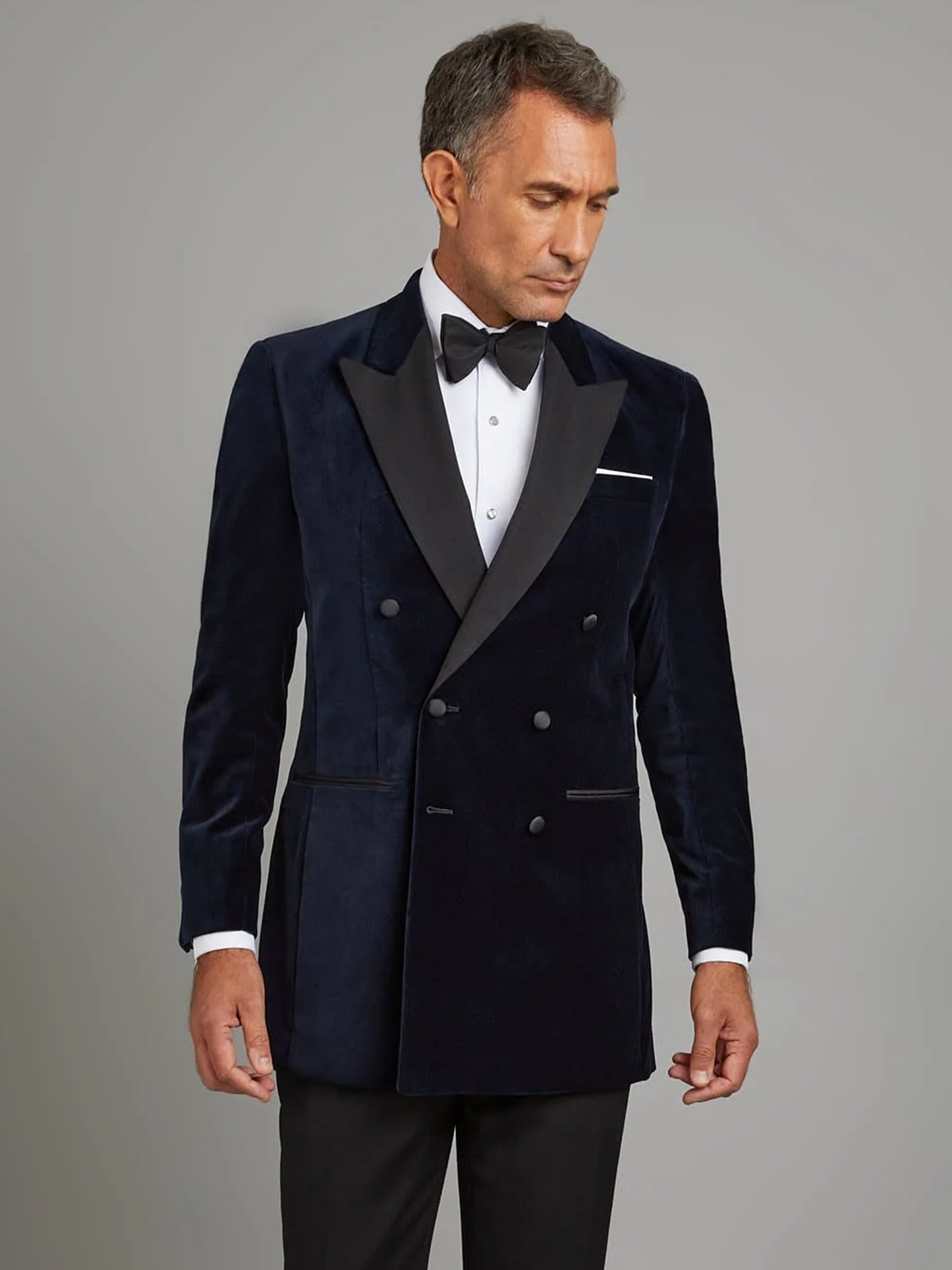 Beaufort Smoking Jacket - Navy Velvet