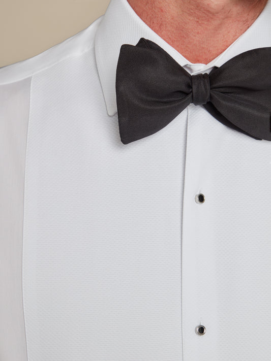 Silk Barathea Black Bow Tie - Hire