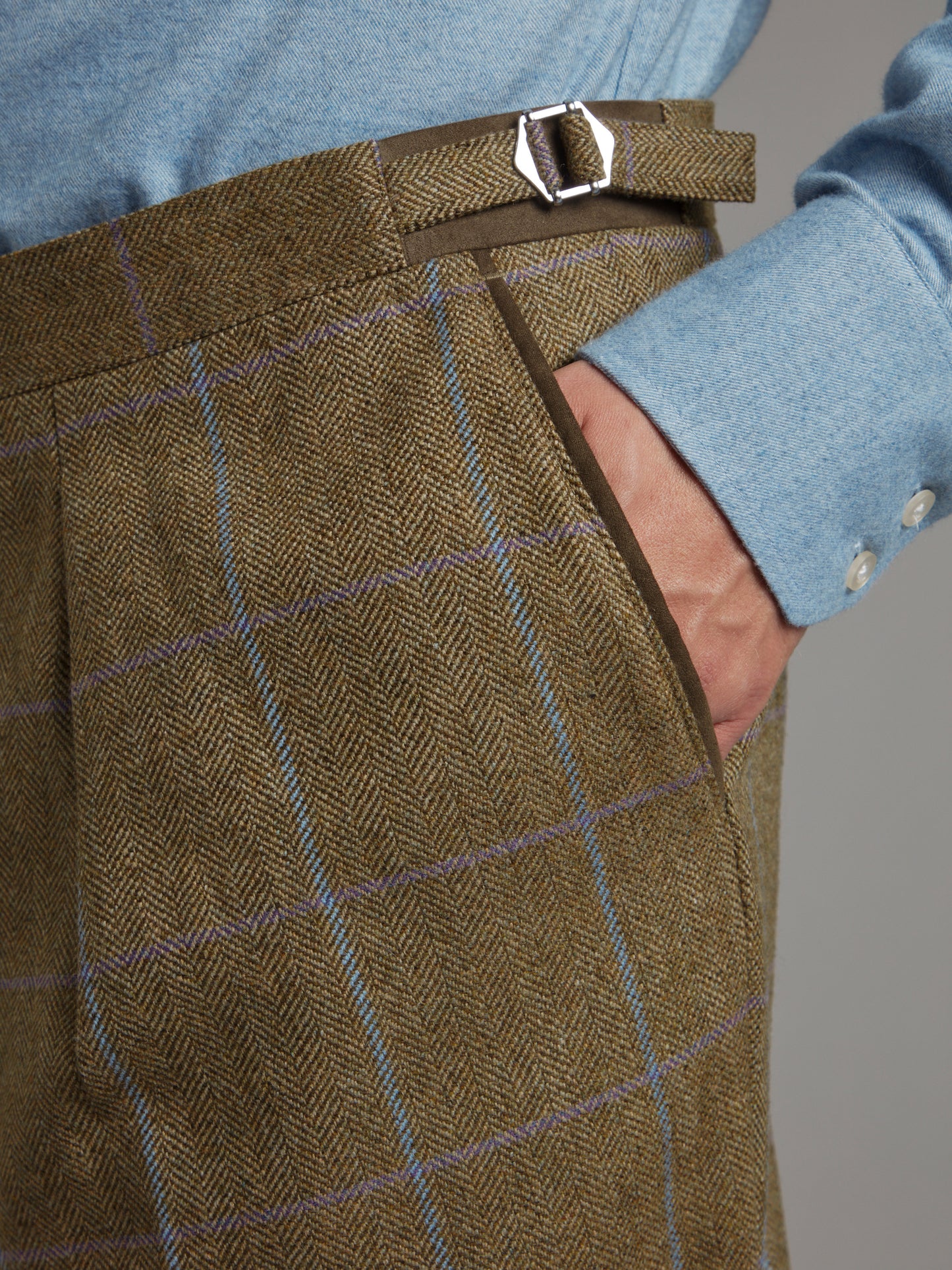 Breeks - Lavender / Brown Windowpane Tweed