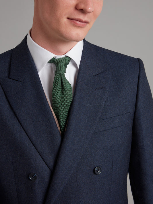 Pure Silk Knitted Tie - Green