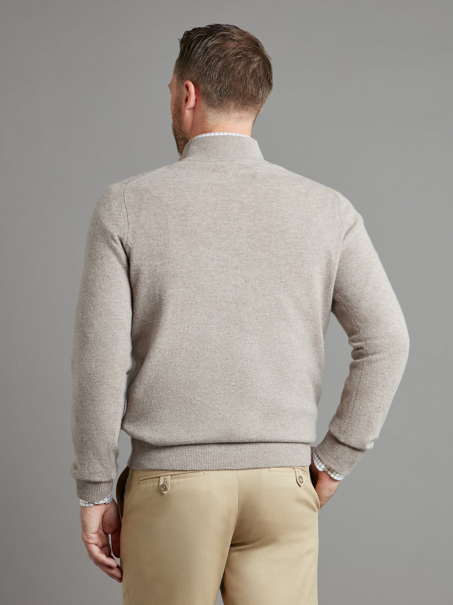 Cairns Quarter-Zip Jumper - Mushroom