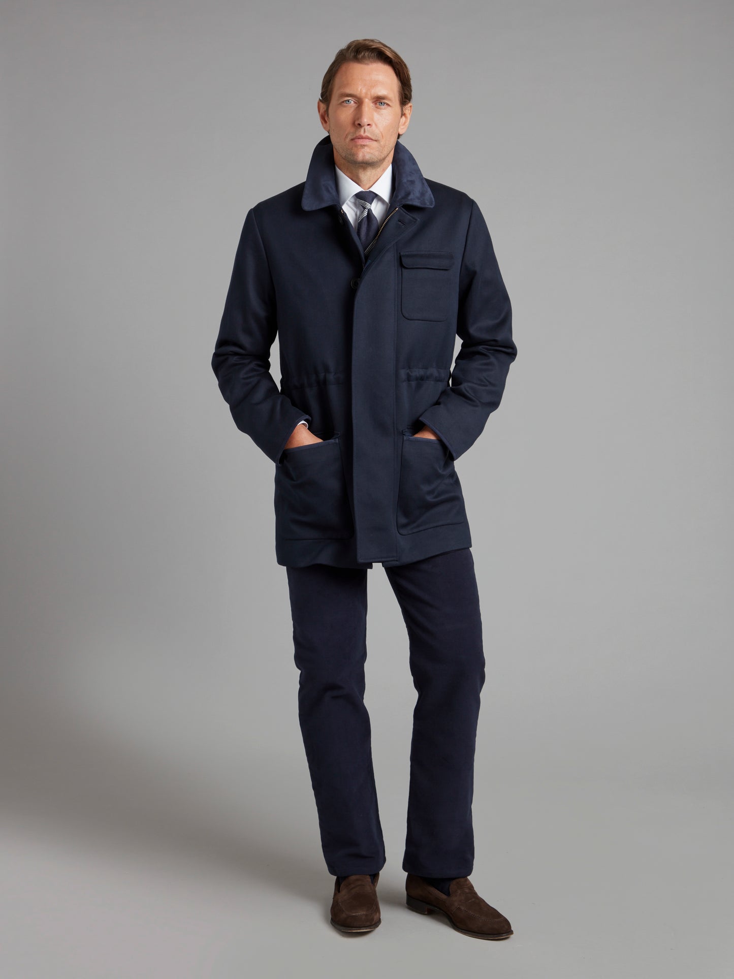 Car Coat - Navy Twill