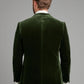 Carlyle Smoking Jacket - Green Velvet