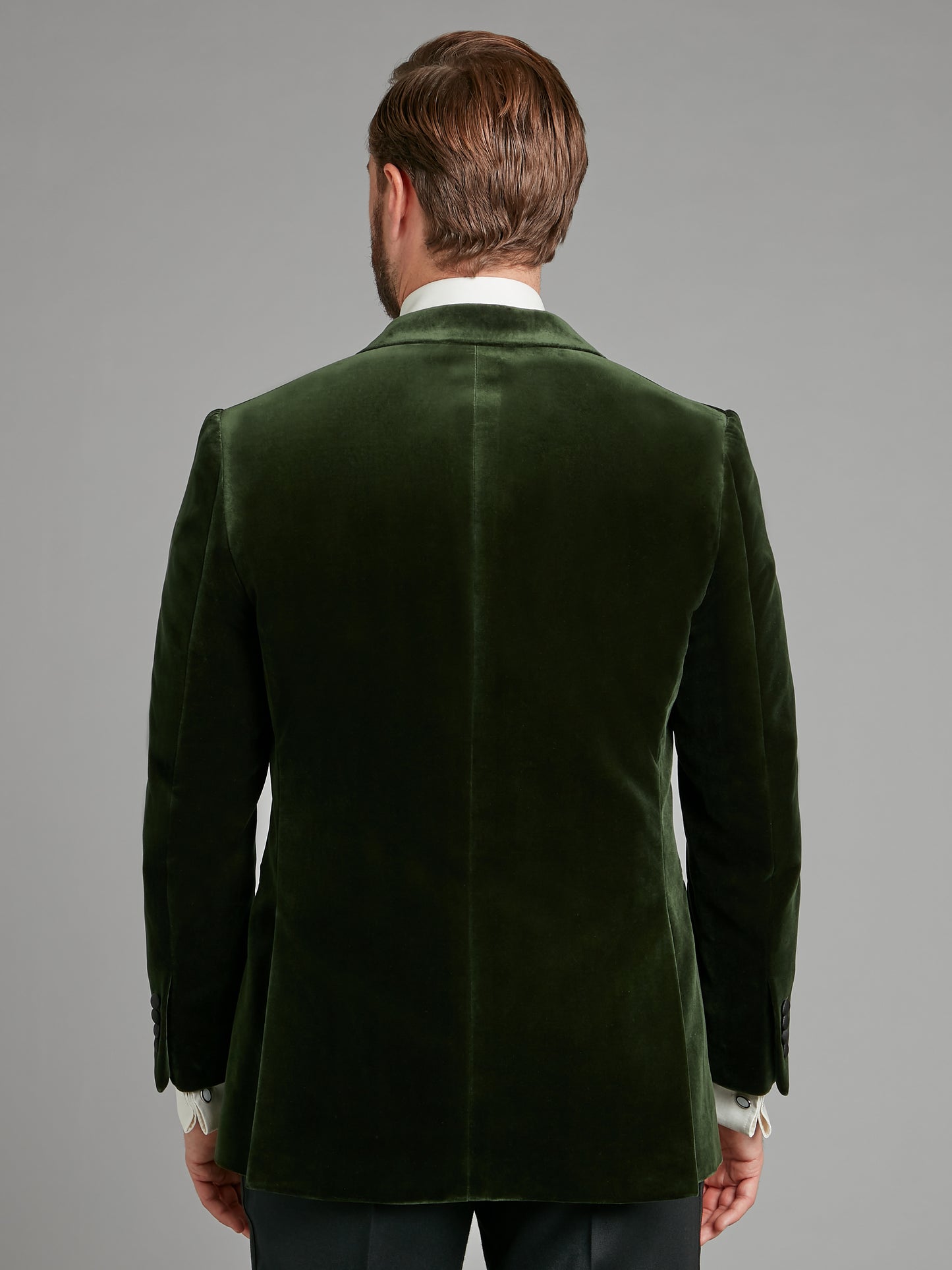 Carlyle Smoking Jacket - Green Velvet