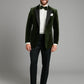 Carlyle Smoking Jacket - Green Velvet